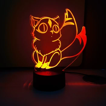 Аниме Фигурка Инуяши Кирары Led нощна светлина за Украса Спални Led Сензорен контрол Цветни 3d Лампа Уникален Подарък Лампа Inuyasha