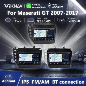 LHD RHD Двоен Екран За Maserati GT 2007-2017 Android Радиото в автомобила AC Панел Мултимедиен Плейър GPS Навигация Carplay Главното Устройство