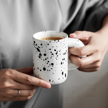 Скандинавските Големи Керамични Ушни Чаши Кафе, Чаша За Питейна Вода, Сок, Кафе Чаени Чаши Креативен Дизайн На Порцелан Сладко Дебел Чаша Чаша