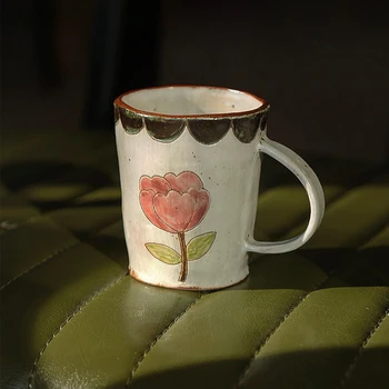 Ретро луксозни Керамични чаши с модерен принтом За закуска, Висококачествени Японски чаши, Чаши за кафе, Кавайная Креативна Чаша tazas, Скъпа Чаша