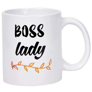 Забавна Чаша за Напитки Boss Lady Coffee Tea Cup Нестандартен Подарък за Жени Boss Коледа Фестивал на Благодарността Подарък на Приятели Подарък
