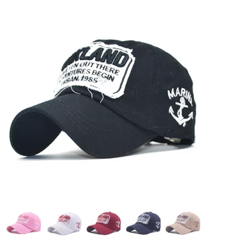 2021 Нова промытая бейзболна шапка OAKLAND1985 с бродерия и букви, 100% памук, лятна бейзболна шапка унисекс, регулируема шапка с отскок, модна шапка за татко