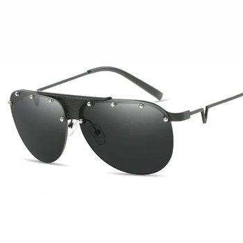 Европейските и американските горещи продажба ретро слънчеви очила моден тренд Анти UV жаба огледало cxolor филм метал V тип слънчеви очила