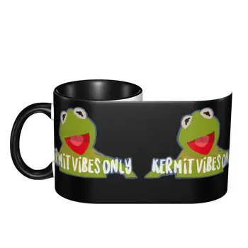 Kermit Vibes Само Уникални Чаши Чаши Чаши с Принтом Забавни Реколта чаши за кафе