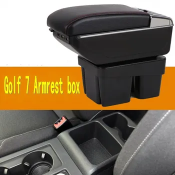 За VW Golf 7 подлакътник кутия USB Интерфейс за зареждане подобряване на централния Магазин на съдържанието на кутията поставка за чаши, пепелник аксесоари, резервни части