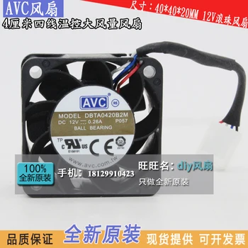НОВ AVC DBTA0420B2M 4020 12 4 см PWM вентилатор за охлаждане с голям обем на въздуха