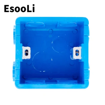 EsooLi 86 мм * 86 мм Стенни Монтажна Кутия 86 Вътрешна Касета Бяла Задната Кутия За Стандартен Стенен Докосване на превключвателя и Контакти с USB