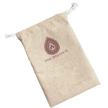 50x Имитационный Жълта ленена чанта обичай drawstring чай чанта за опаковане на подаръци торба с ориз чанта индивидуален лого, отпечатани