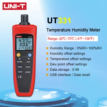 UNIT UNITUT331 Измерване на Температурата И Влажността Дигитален USB-Влагомер за Фабрики/храна/здраве/опазване на околната среда