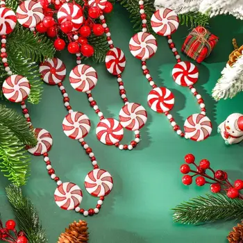 2 М Цветни Бонбони Висулка Венец Ins Nordic Серията Сладки Топката Ред Ръчно Изработени Детска Стая Коледно Дърво, Декор, Подаръци За Деца