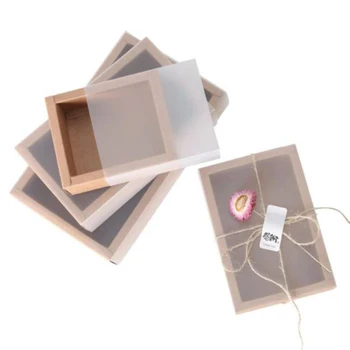 продажба на едро 20pcs Матово PVC Калъф от Крафт-Хартия Кутии Кутии направи си САМ хартиена подарък Кутия за Сватбеното Парти за Опаковане на Подаръци