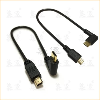 Micro Mini USB Kabel 5Pin Stecker auf Stecker USB 3,1 Typ C Ellenbogen zu Mini Micro USB 2.0 OTG Daten adapter Konverter Lade Ka