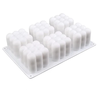 3D Балон Свещ Мухъл - 6 Кухина Пузырьковый Куб Силиконова Форма За Производството на Сапун за Свещи, Форма За Пузырчатого Торта