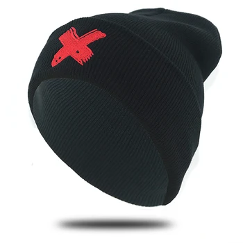 Нова топла зимна шапка в стил хип-хоп с бродерия, топло вязаная шапчица-бини за Есента на мъже и жени, модерни ски beanies