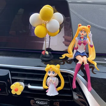 Аксесоари За Интериора На Колата Аниме Sailor Moon Красиво Момиче Фигурка Украса Балон Авто Изход На Въздуха Декорация На Подаръци За Момичета
