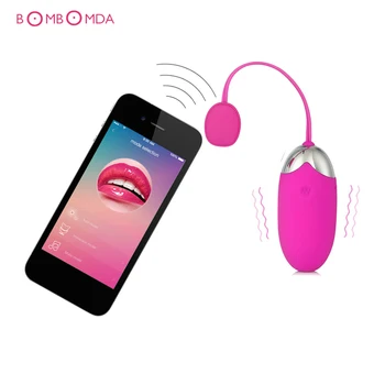 Bluetooth USB Акумулаторна Безжична Приложение за Дистанционно Управление Скок Яйце Вибратори Силиконови Вибриращи Яйце Вибратор от Секс Играчки за Жени A3