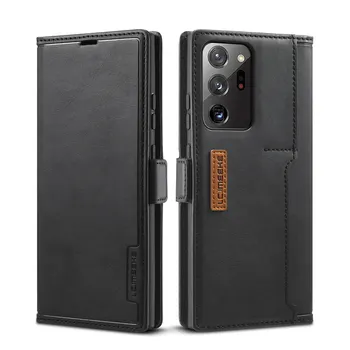 Кожен Флип Калъф За Samsung Galaxy Note 20 Ultra 5G Note 10 Pro Note 9 Контрастен Цвят, Магнитна Кобур за носене слота за SIM-карти