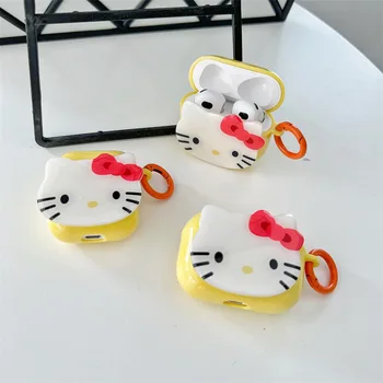 Kawaii Sanrio Airpods Калъф Hello Kittys Аватар Аксесоари Скъпа Красотата Airpods1/2/3Pro Bluetooth Слушалки, Силиконов Ръкав Подарък