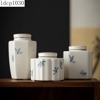 Творчески Керамичен Чайник Tieguanyin Гърне За Съхранение На Преносим Пътен Чай Кутия Запечатан Кана За Кафе И За Кафе На Зърна Подправки Домашно Съхранение