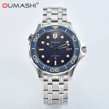 OUMASHI Луксозни Мъжки Механични часовници, Автоматични Часовници за мъже miyota 8215 Механизъм Сапфир кристал ръчен часовник за гмуркане мъжки часовник 6