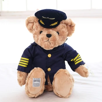 военно-въздушни сили мечка Детска Играчка Плюшен Капитан Плюшено Мече за Подарък За Рожден Ден на дете на детска плюшена играчка