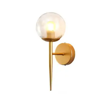 Златен Черен Глобус Монтиране На Нощни Монтиран На Стената Лампа За Баня Лампа За Суета Стенни Аплици, Осветителни Тела