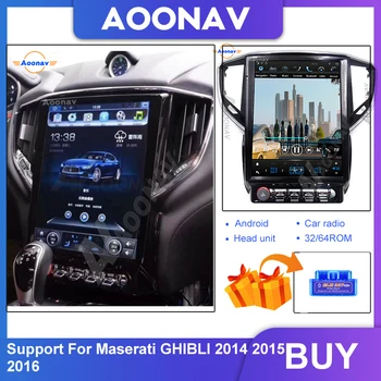 Сензорен екран авторадио Android Радио За Maserati GHIBLI 2014 2015 2016 авто стереоприемник GPS навигация Авто мултимедиен плеър