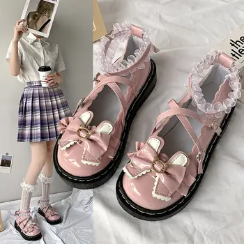 Малки кожени обувки в японски стил в стил Лолита