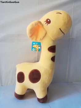 голям 40 см жълт плюшен жираф играчка карикатура жираф мека кукла възглавница Коледен подарък h2464
